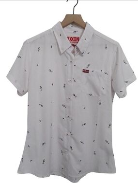 Dixxon White Short-Sleeve Printed Womens Shirt